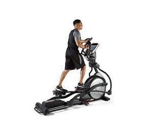 Man on elliptical machine