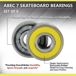 Longboard skateboard bearings